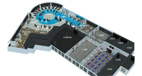 1500平方健身房配置方案-广西快盈VIII体育健身器材有限公司