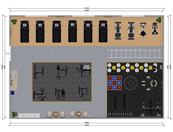 120平方健身房配置方案-广西快盈VIII体育健身器材有限公司 120平方健身房配置方案-广西快盈VIII体育健身器材有限公司